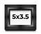 3.5x5 Modern Shadow Box 1.5" Depth Picture Frame with UV-Resistant Acrylic & Acid Free Backing, Available in 3 Finishes - Black, Silver, White